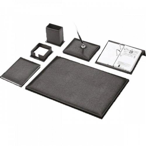 Gülpaş Sümen Takımı 7 Parça Napa Suni Deri Sade Tek Kalemli Siyah 910