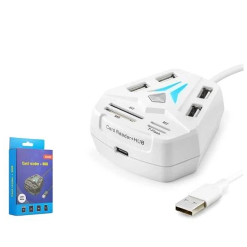 Hadron A068w Usb Combo Hub Kart Okuyucu 8 Port Beyaz
