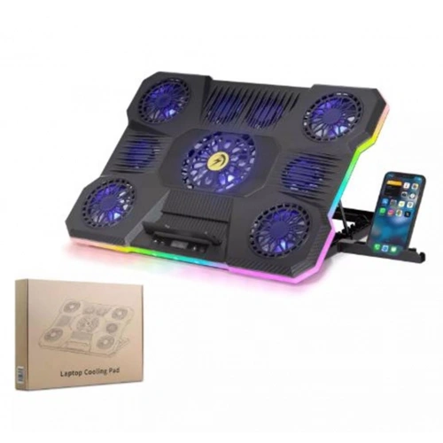 Hadron Dcxa21 Notebook Soğutucu 9-fan + Telefon Standı 14-18 Rgb Siyah
