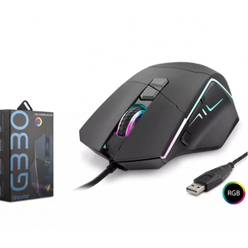 Hadron G330 Shooter 8 Buttons Rgb 6400 Dpı Usb Oyuncu Mouse (1,50cm Kablo Uzunluğu)