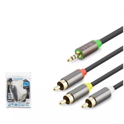 Hadron Hdx1065 3.5mm To 3rca Kablo 2lıne Gold 3m Siyah
