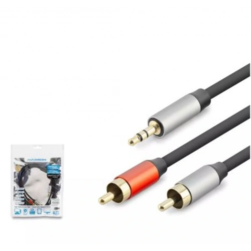 Hadron Hdx1073 3.5mm To 2rca Kablo 2lıne Gold 1.5m Siyah