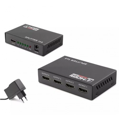Hadron Hdx1286 4 Port Hdmi Splitter 1.4v 1080p 3d 1-ın 4-out Siyah