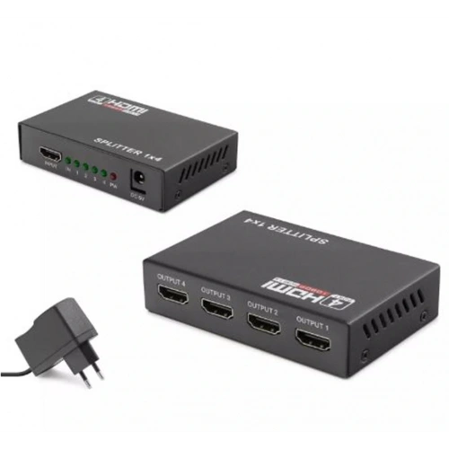 Hadron Hdx1286 4 Port Hdmi Splitter 1.4V 1080P 3D 1-In 4-Out Siyah