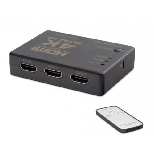 Hadron Hdx1308 3 port Hdmi Switch 3Giriş 1Çıkış 4K Kumandalı