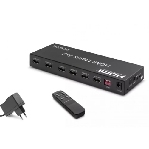 Hadron Hdx1334 Hdmi Switch & Splitter 4-ın 2-out Matrix Siyah 4k Hdmı Girişi: 4 Hdmı Çıkışı: 2
