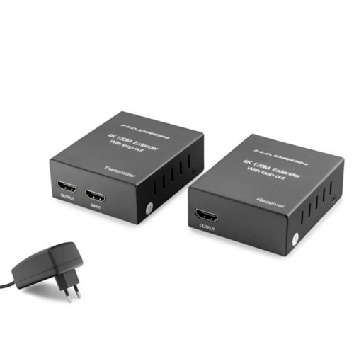 Hadron Hdx1368 120m Hdmi Extender Loop Out 4k  Siyah