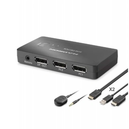 Hadron Hdx1426 Displayport Kvm Switch 2 Console Usb Port 2 Displayport Siyah