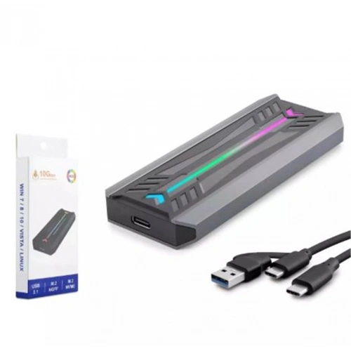 Hadron Hdx1775 Ssd Kutu Type-c3.1 + Usb3.0 Nvme M2 Chıp Rtl9210 Siyah