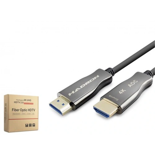 Hadron Hdx2060 Fiber Hdmi Kablo 4k 60hz 60m Siyah