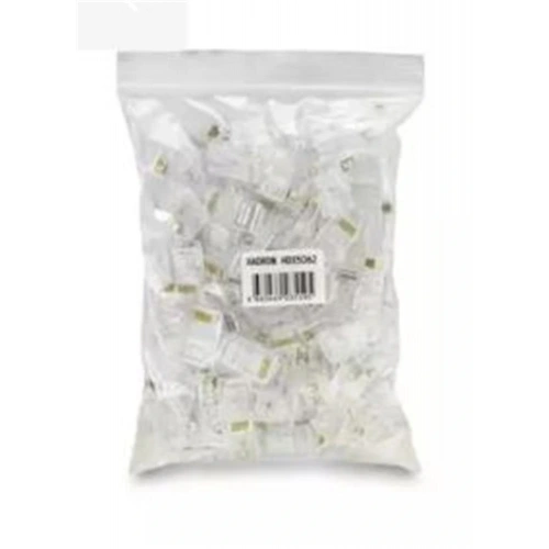 Hadron Hdx5063 Cat6 Konnektör Ez Rj45 Delikli 100Lü Paket Şeffaf