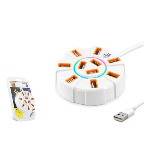 Hadron Hdx7034 Usb Hub 10-usb 1.2m Beyaz