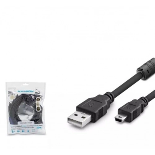 Hadron Hdx7520 Usb Mini V3-5pin To Usb Kablo 5m Siyah