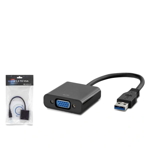 Hadron Hdx7779 Usb3.0 To Vga F Çevirici 1080p Siyah