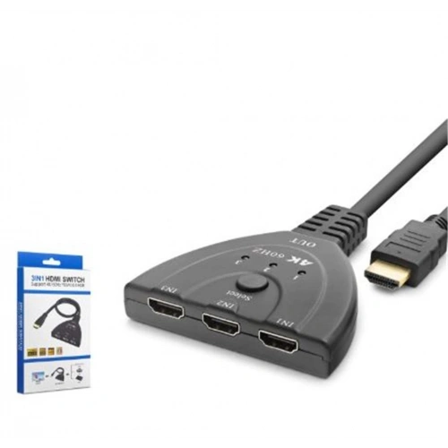 Hadron Hdx7870 Hdmı Switch 4k 60 Hz Hdr 3 In 1 Out - Siyah