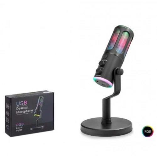 Hadron Su8 Gaming Rgb Masaüstü Mikrofon Dsp Gürültü Önleme Echo Type-c Siyah