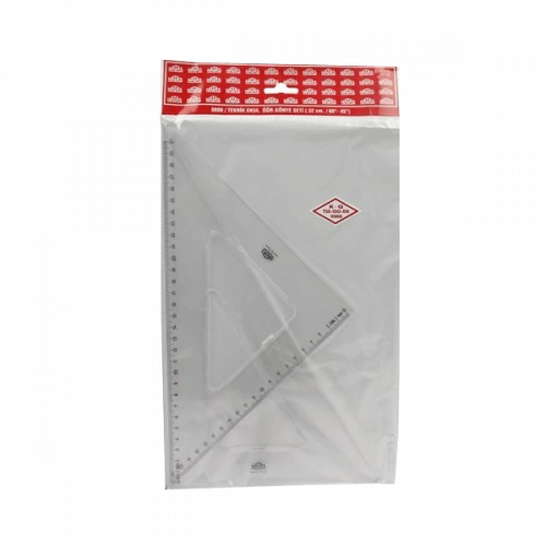 Hatas Öğrenci Gönye Seti 45-60 Derece Plastik 32 Cm 0808