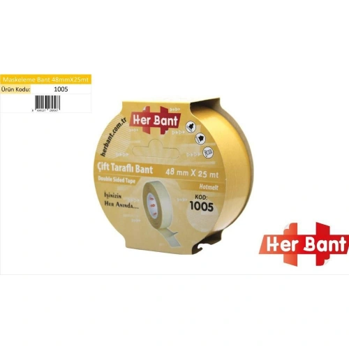 Her Bant Çift Taraflı Bant Askılı 48x25 Mt 1005