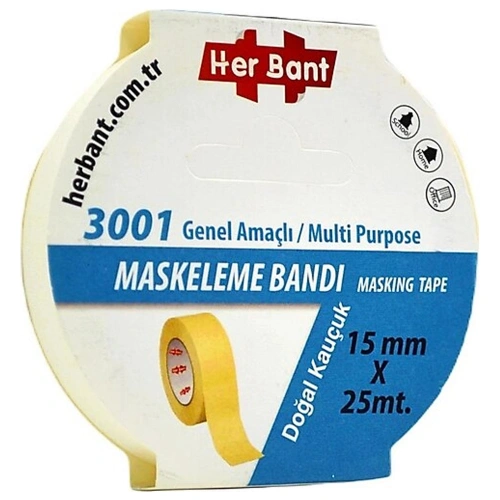Her Bant Krepe (maskeleme) Bantı 15 Mmx25 Mt 3001