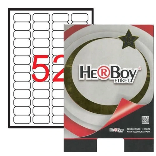 Herboy Laser Etiket 100 Yp 46.4x21.2 Laser-copy-ınkjet Hb-1052