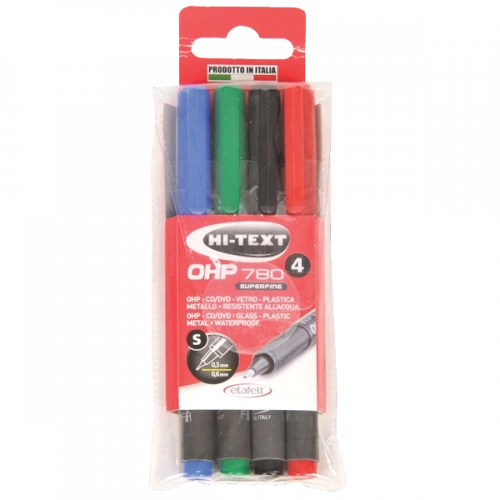 Hi-text Asetat Kalemi Permanent S Seri 4 Renk 780s4pvc