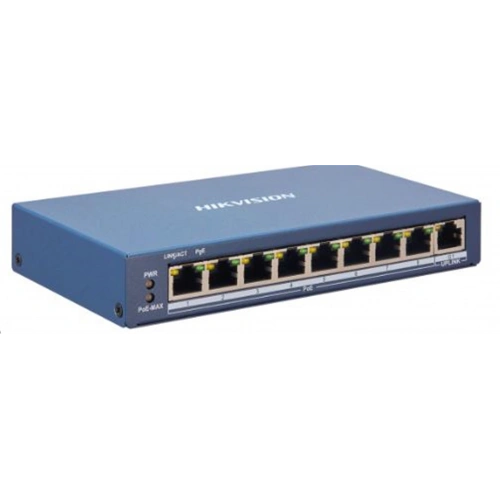 Hikvisionds-3e1310p-eı-m 8×10-100 Mbps Poe Portu, 2×gigabit Rj45 Portu 60w Switch
