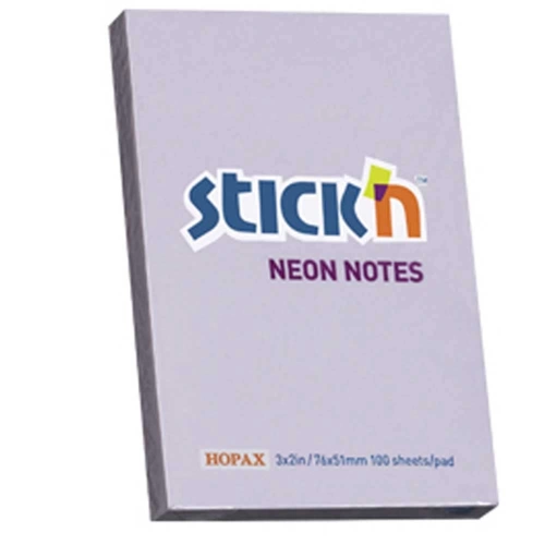 Hopax Stıckn Yapışkanlı Not Kağıdı 100 YP 76x51 Pastel Lila HE21402