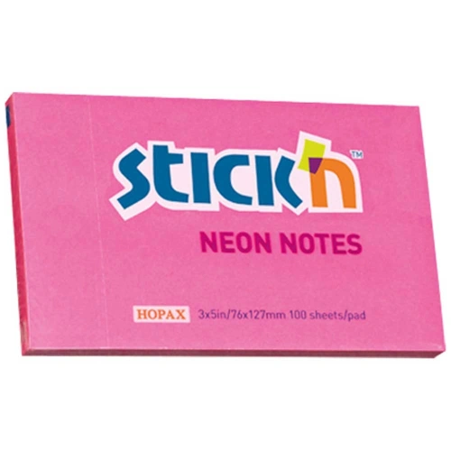 Hopax Stıckn Yapışkanlı Not Kağıdı 76x127 Neon  He21169