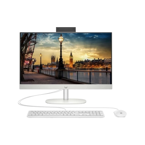 HP 9H6M8ET, ProOne 245 G10, Ryzen 5 7520U, 23,8" FHD Ekran, 8Gb DDR5 Ram, 512Gb SSD, Paylaşımlı Ekran Kartı, Free Dos All In One PC, BEYAZ