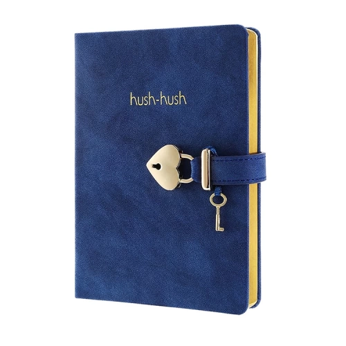 Hush Hush Kilitli Defter 80gr. 160 Yp.çiz. A.Mavi