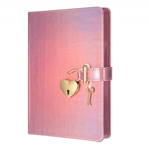 Hush Hush Kilitli Metalik Defter Kutulu 80gr. 160 yp. Çiz..Pembe