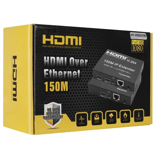 Hytech Hy-hdex150 Hdmı+ır(tx) To 2hdmı+ır(rx) Hdmı 150m Uzatıcı