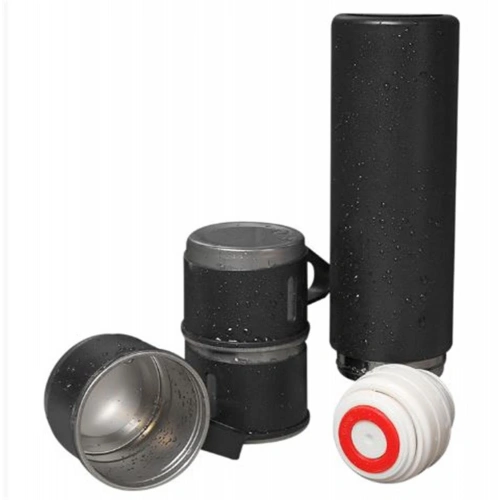 Hytech Hy-tm11 Mat Siyah 500ml Iç 304 Dış 201 3’lü Paslanmaz Çelik Termos Kupa-bardak Seti