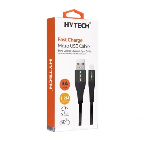 Hytech Hy-x275 1.2m 3a Micro Usb Kamuflaj Desenli Kılıflı Yeşil Data + Sarj Kablosu
