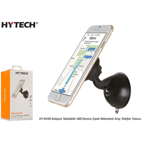 Hytech Hy-xh30 Kolayca Takılabilir 360 Derece Siyah Mıknatıslı Telefon Tutucu