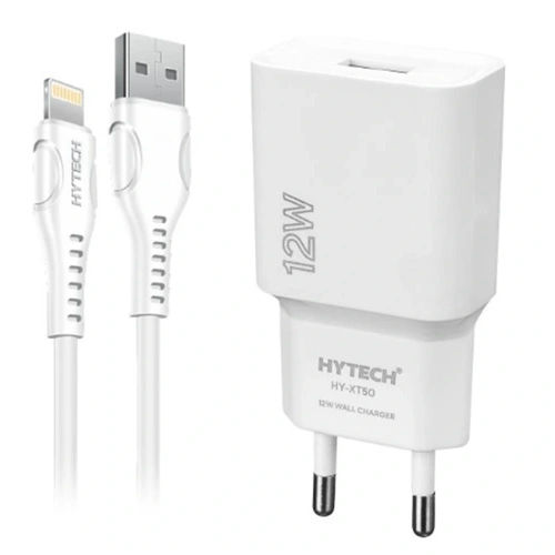 Hytech Hy-xt50m 12w 5v 2.4a Micro Usb Kablolu Beyaz Kablo + Ev Şarj Adaptör