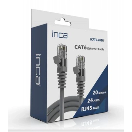 Inca Icat6-01tg Cat6 1 Metre Gri Kablo