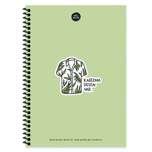Keskin Color Hisli Şeyler 17x24 100 Yp Kareli Spiralli Sert Kapak Defter Karizma