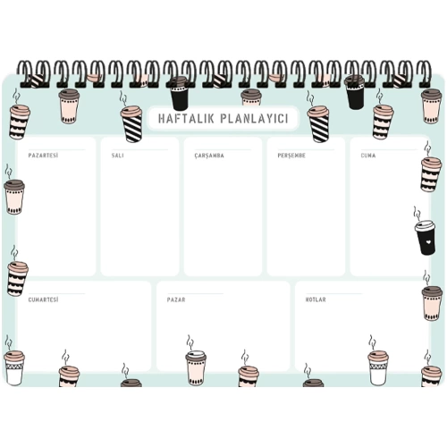 Keskin Color Spiralli Planner Kahve 17x24