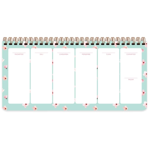 Keskin Color Spiralli Planner Su Yeşili 13x27