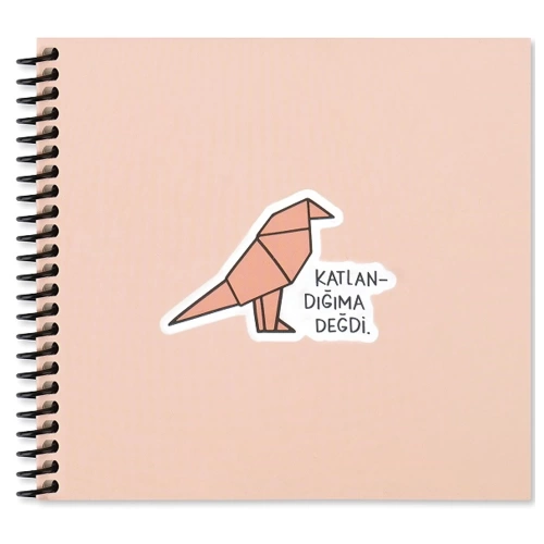 Keskin Color Sticker Defter Hisli Şeyler 16x15 50 Yp. Çizgili Stickerli Defter Katlandığıma Değdi