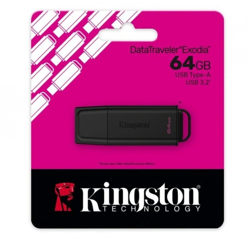 Kingston DTXG2/64gb 64gb Portable Usb 3.2 Gen 1 Datatraveler Exodia Black Flash Bellek