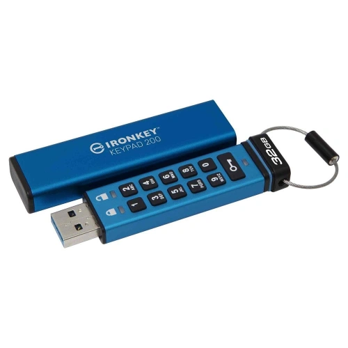 Kingston Ikkp200-32gb 32gb Ironkey Keypad 200, Fıps 140-3 Lvl 3 (pending) Flash Bellek