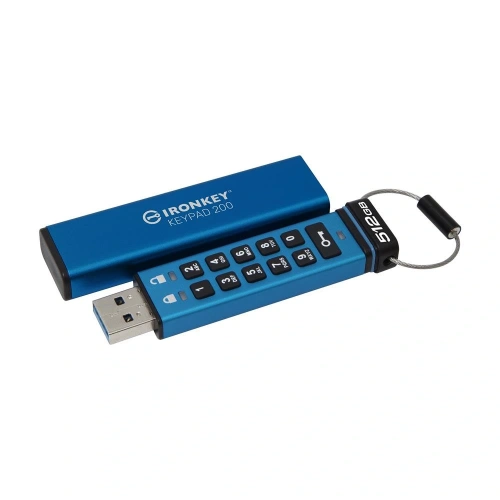 Kingston Ikkp200-512gb 512gb Ironkey Keypad 200, Fıps 140-3 Lvl 3 (pending) Flash Bellek