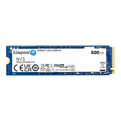 KINGSTON SNV3S/500G, NV3, 500GB, 5000/3000, Gen4, NVME PCIe M.2 2280, SSD