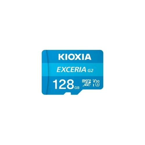 KIOXIA 128GB ExceriaG2, LMEX1L128GG2, U1 V30 4K, CL10, 100Mb/s, MicroSD Kart Bellek (SD Adaptörlü)