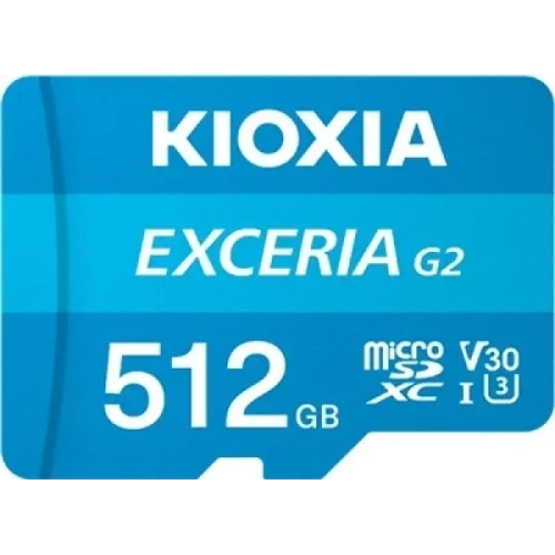Kıoxıa 512gb Exceriag2, Lmexl512gg2 U1 V30 4k,  Cl10, 100mb/s, Microsd Kart Bellek (sd Adaptörlü)