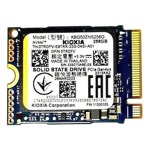 KIOXIA BiCS FLASH, KBG50ZNS256G, 256GB, 3400/1900, Gen4, NVME PCIe M.2 2230, SSD (Bulk)