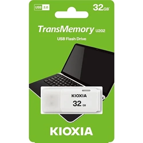 KIOXIA U202 32GB USB 2.0 TransMemory Flash Disk (Beyaz)