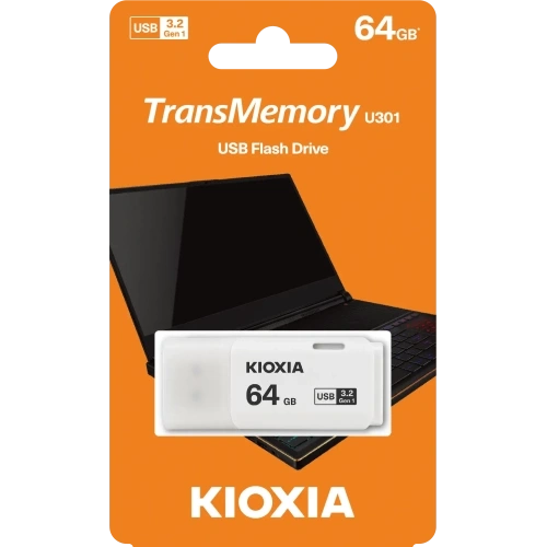 KIOXIA U301W 64GB USB 3.2 Gen1 TransMemory Flash Disk (Beyaz)